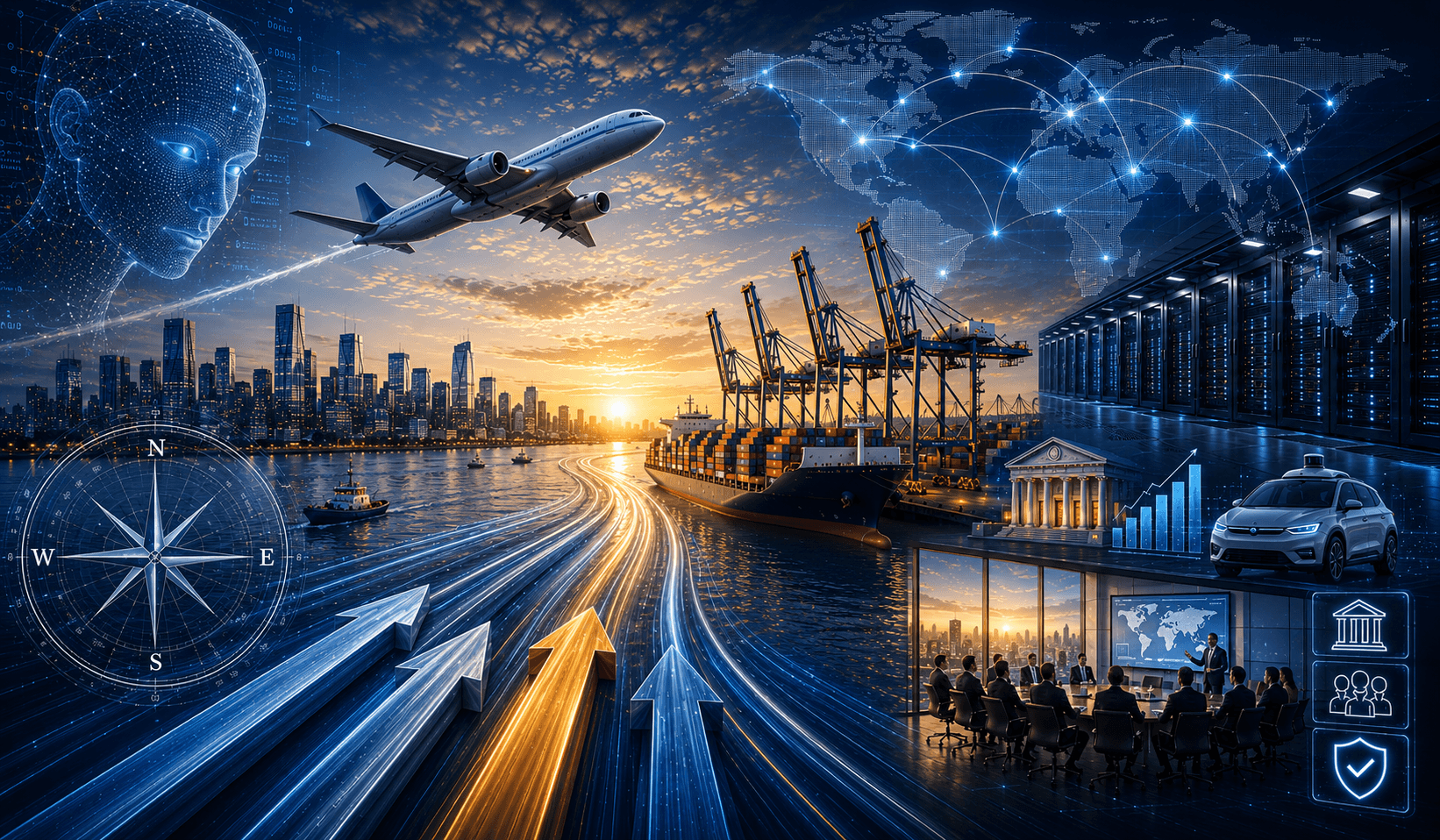 Compublue aligning strategy, operations, governance, technology and execution across industries — aerospace, shipping, finance, technology and enterprise.